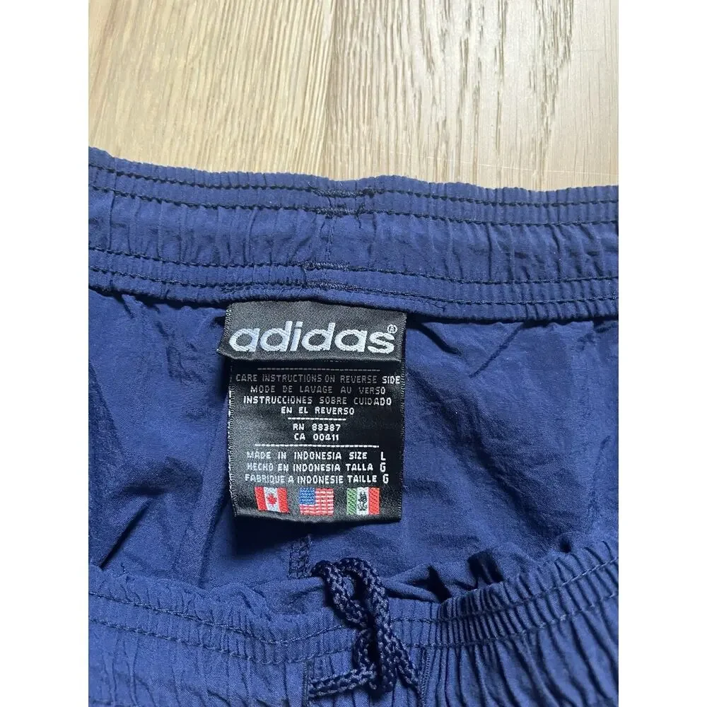 Vintage 90s ADIDAS Men's Red White Blue Mens Soccer Shorts L Retro Athleisure